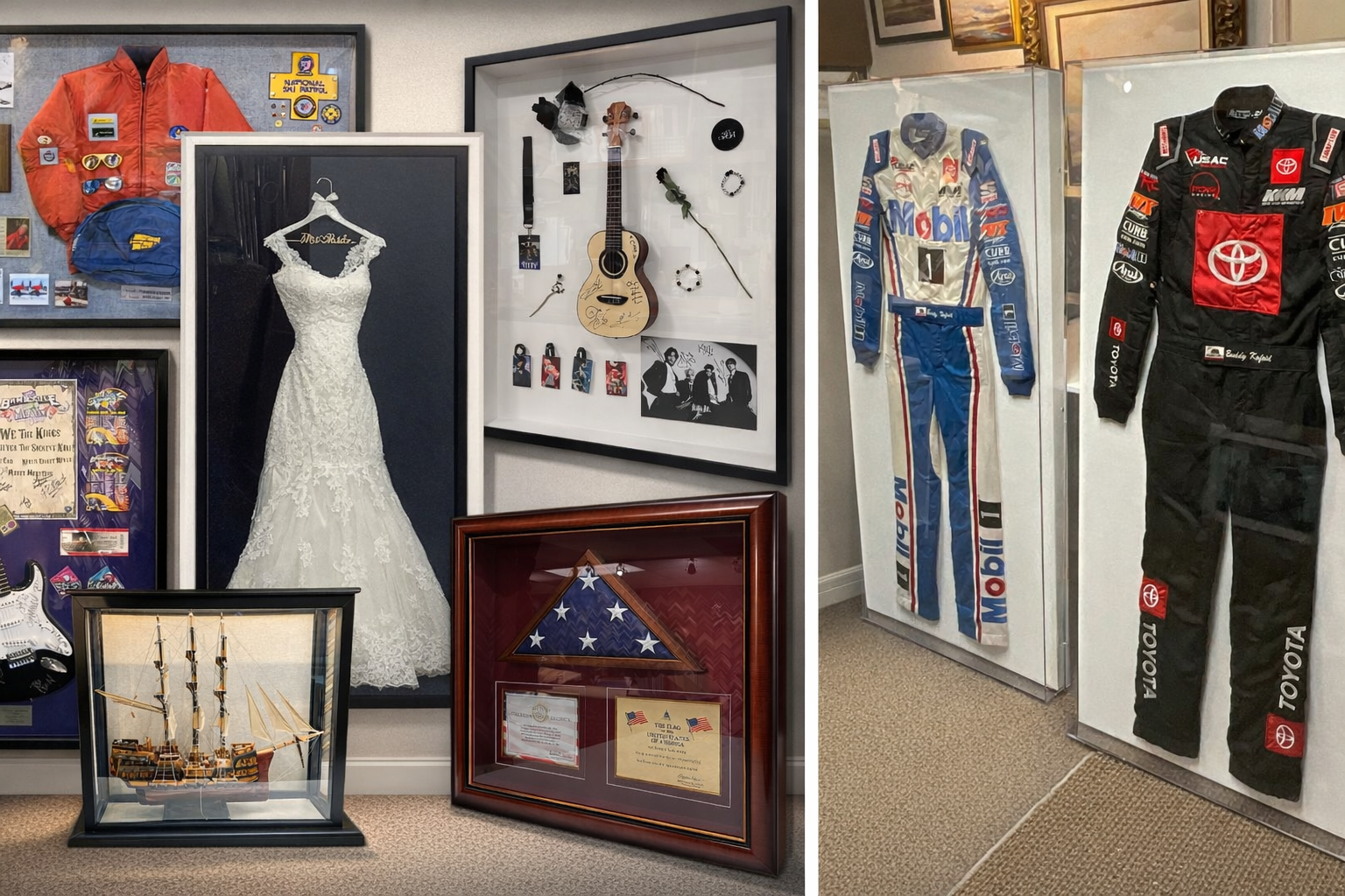 Examples of custom shadow boxes