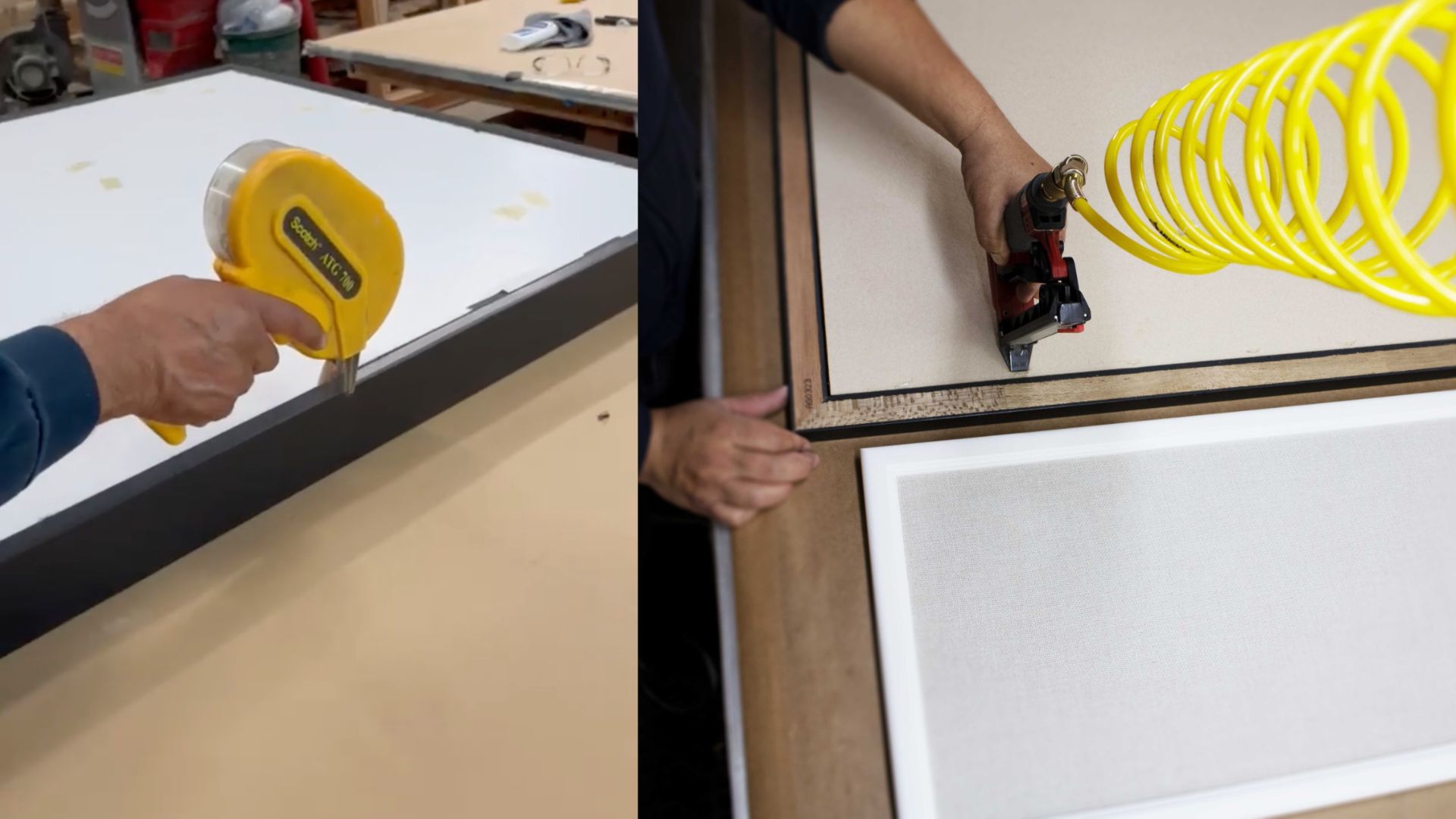 Shadow box frame style and material options