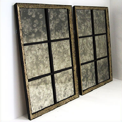 Custom Antique Windowpane Mirror