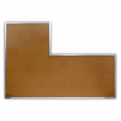 Framed L-Shaped Corkboard