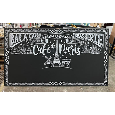 Custom cafe chalk board 