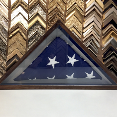 Custom Framed Folded Flag