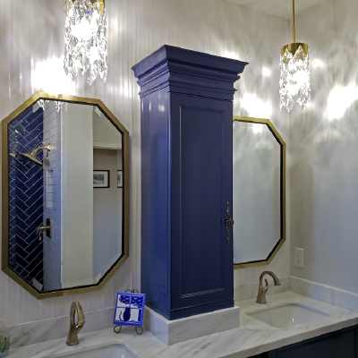 Octagon-Shaped Vanity Mirrors