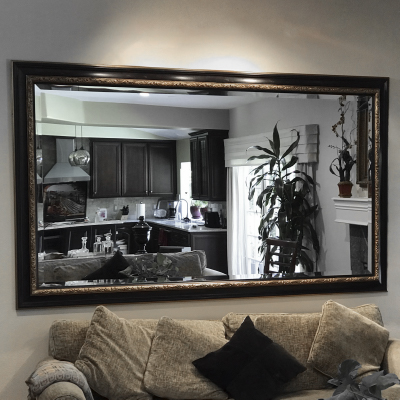 Custom Decorative Framed Dining Room Mirror