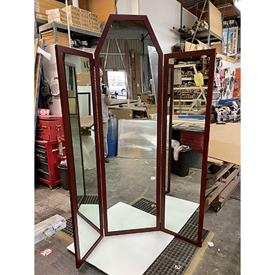 Custom Framed Three Panel Mirror 