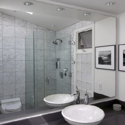 Custom Bathroom Vanity Frameless Mirror