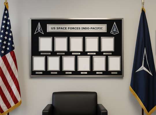 Fully customizable Chain of Command boards—choose size, frame style, materials, layout.