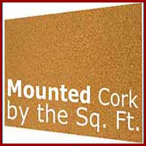 Frameless cork board material cut to your size - directly from the roll or mounted on thick fiberboard