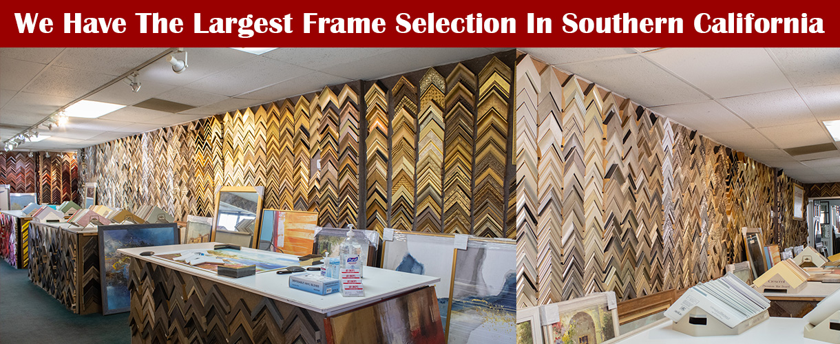 Art Concepts Warehouse store has the largest selection of custom picture frames in Southern California.