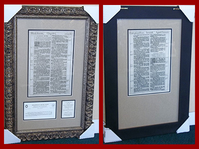 We frame special paper like papyrus and rice paper