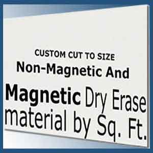 Frameless whiteboard dry erase board material cut to your size - magnetic or non magnetic up to 5 feet x 16 feet